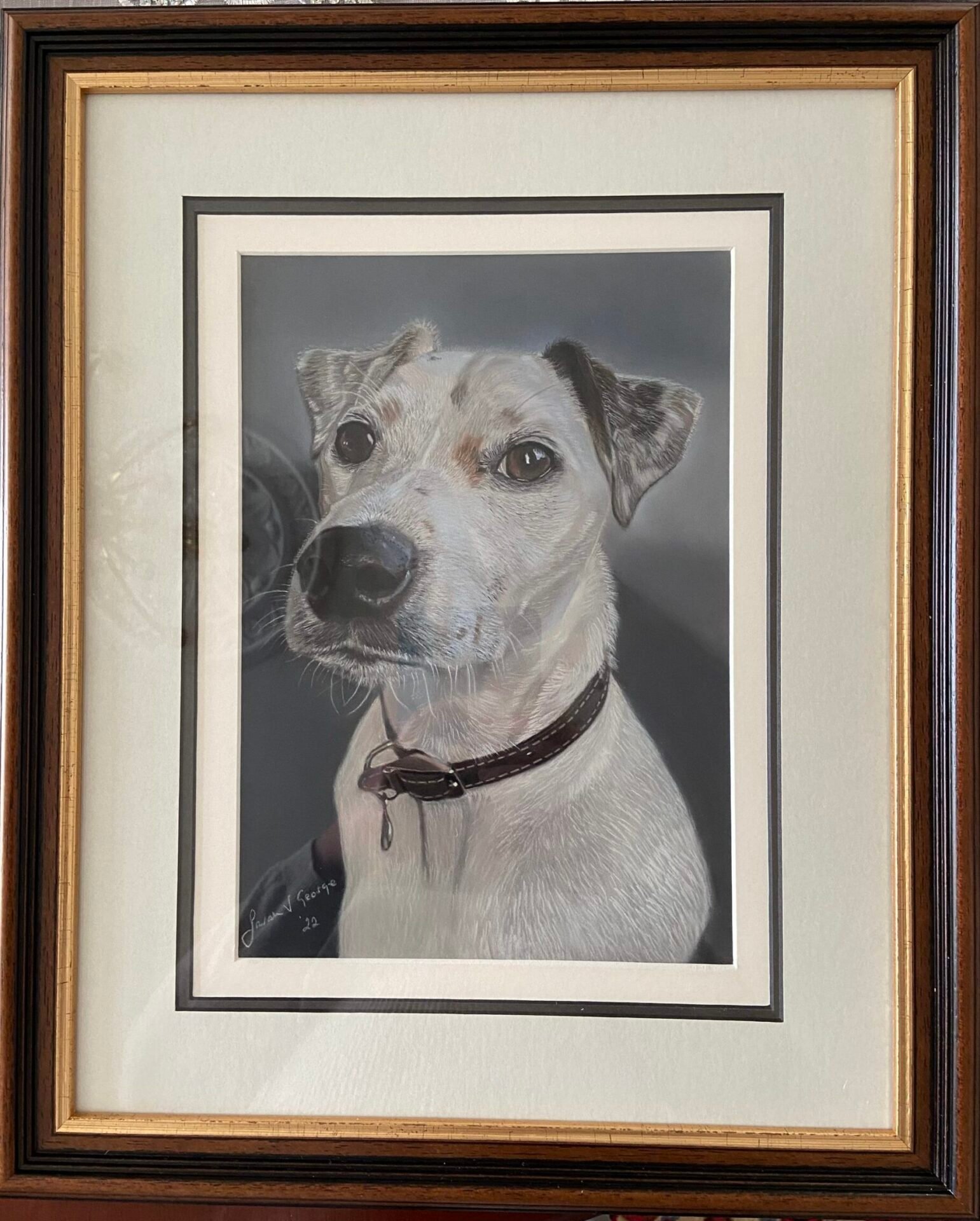 Framed jack russell dog art