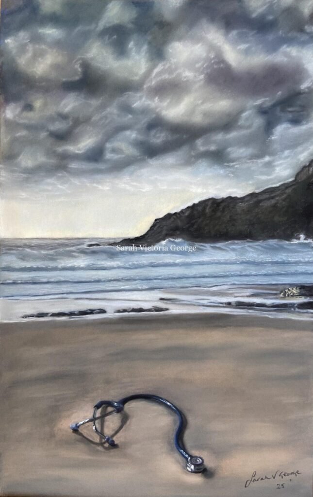 Pastel art illustration for novel based in Devon, UK.